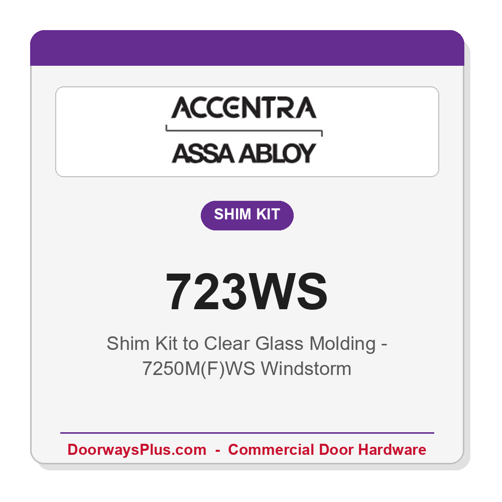 Accentra 723WS Shim Kit to Clear Glass Molding - 7250M(F)WS Windstorm