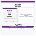 Accentra 723WS Shim Kit to Clear Glass Molding - 7250M(F)WS Windstorm