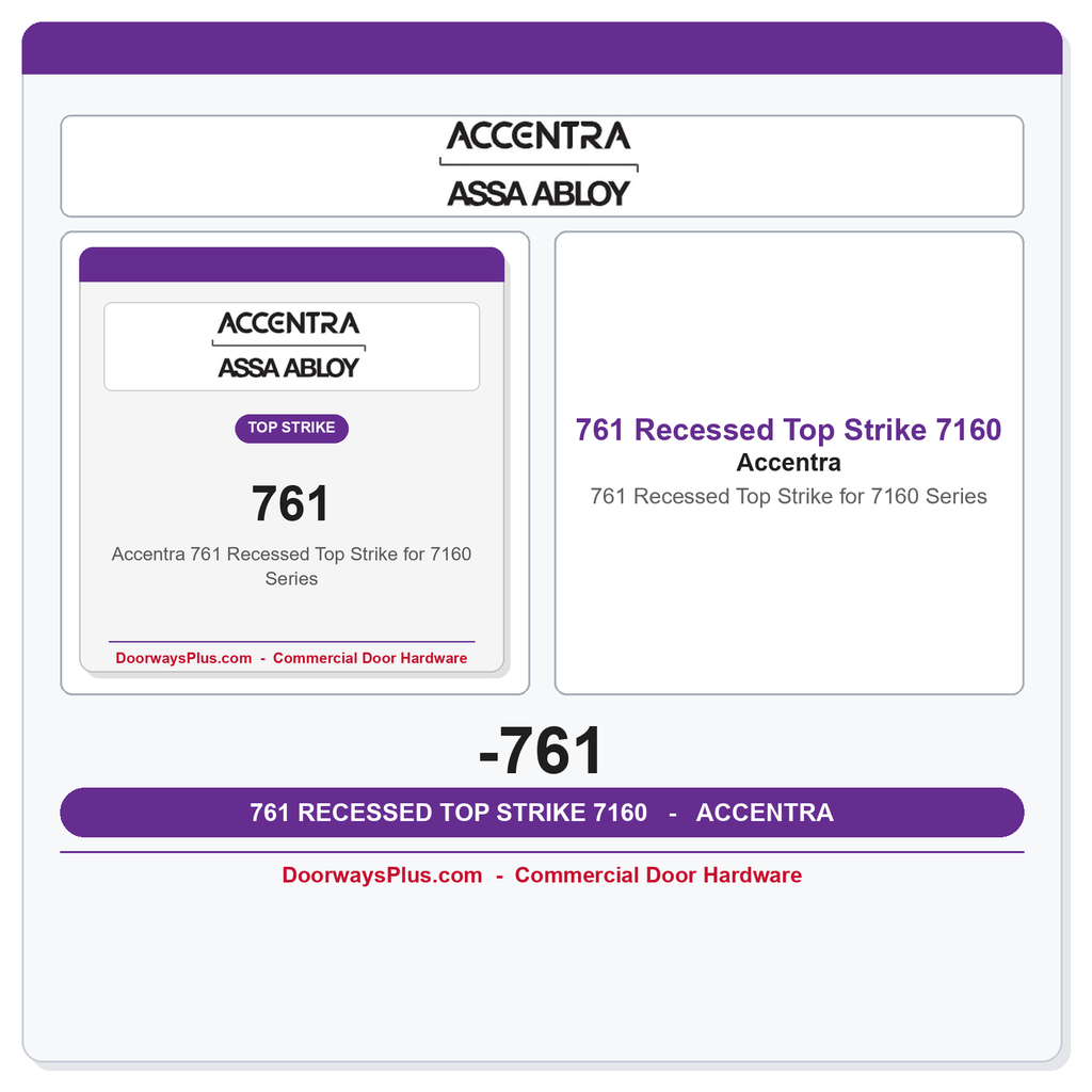 Accentra 761 Recessed Top Strike for 7160 Series
