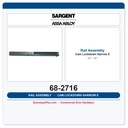 Sargent 68-2716 Rail Assembly narrow cam lockdown E
