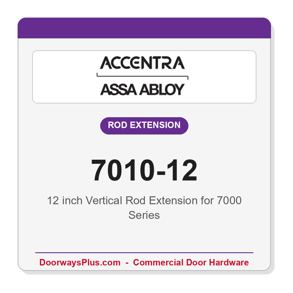 Accentra 7010-12 12 inch Vertical Rod Extension for 7000 Series