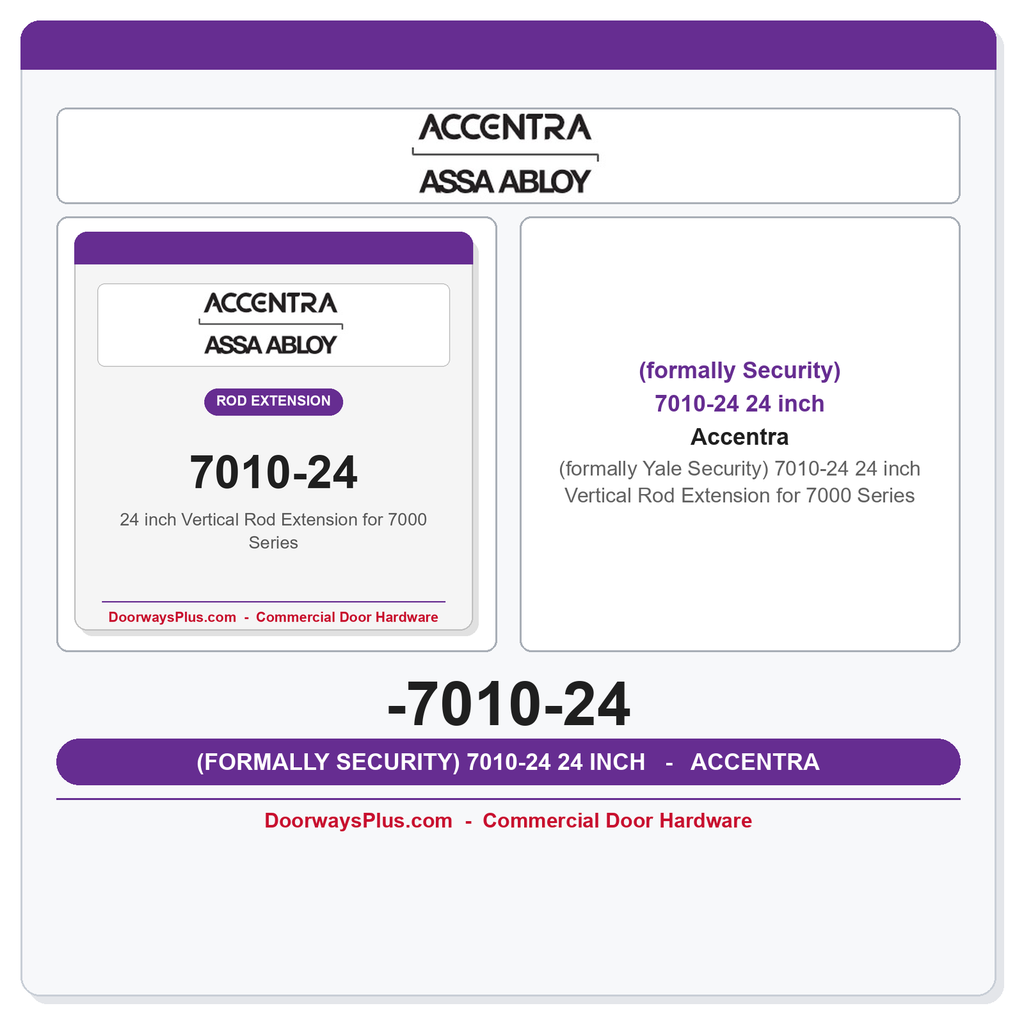 Accentra (formally Yale Security) 7010-24 24 inch Vertical Rod Extension for 7000 Series