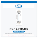 NGP L-FRA100 Fire Rated Steel Door Window Lite Kit – Diamond Wire Glass, 1-3/4" Door