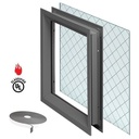 NGP L-FRA100 Fire Rated Steel Door Window Lite Kit – Diamond Wire Glass, 1-3/4" Door