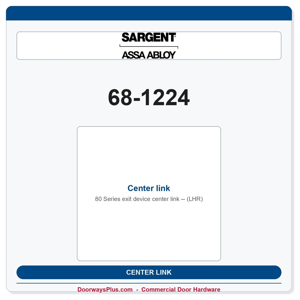 Sargent 68-1224 Center link (LHR)