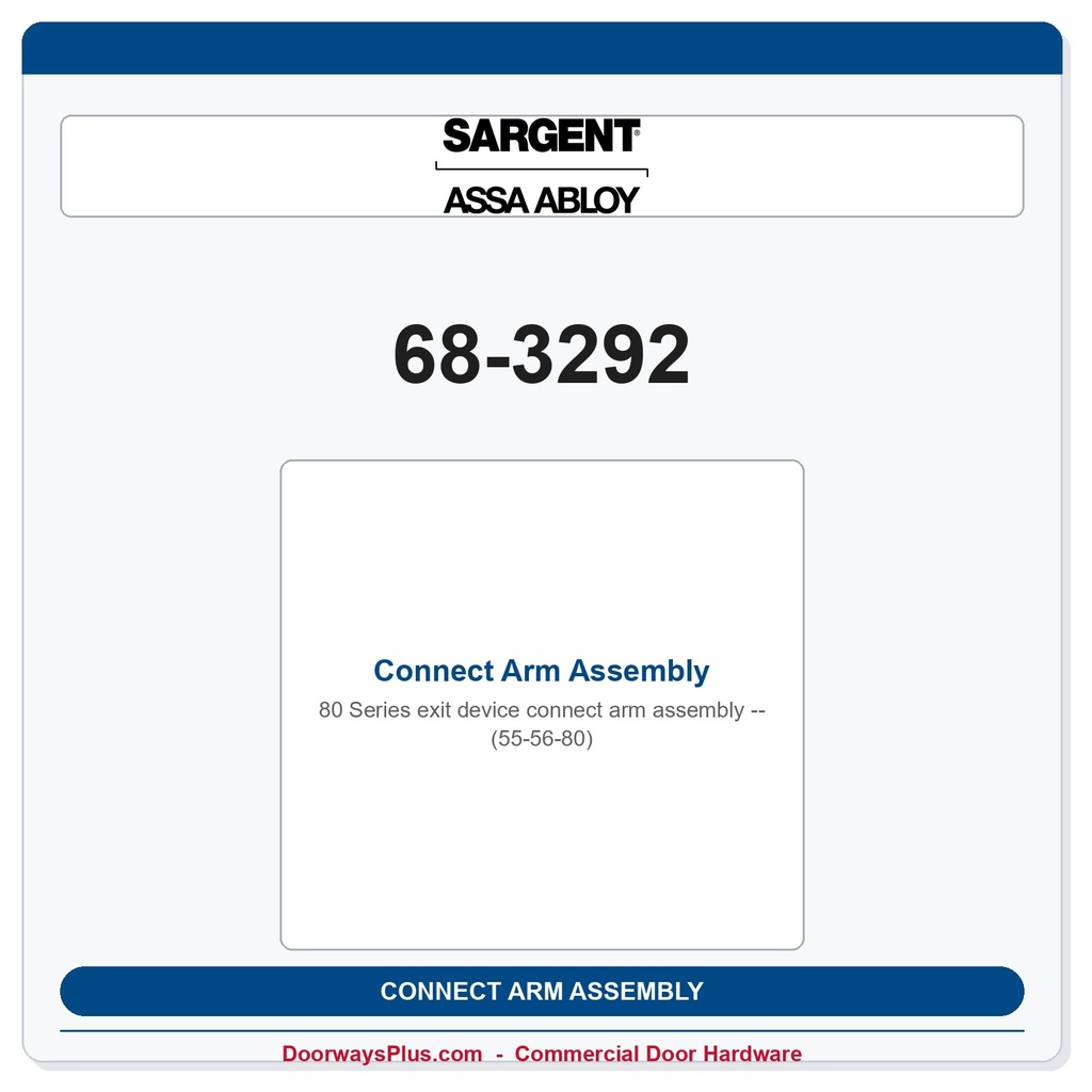 Sargent 68-3292 Connect Arm Assembly (55-56-80)