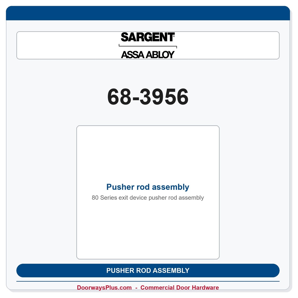 Sargent 68-3956 Pusher rod assembly