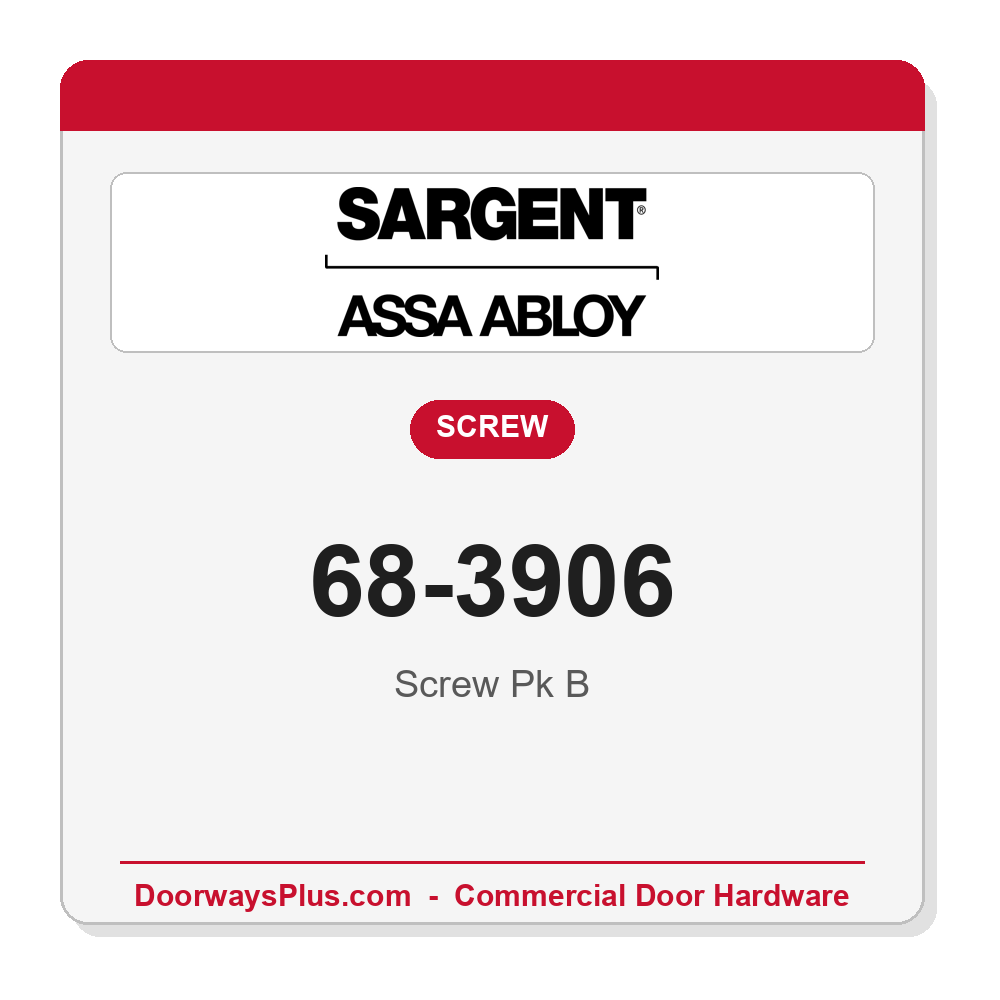 Sargent 68-3906 Screw Pk B