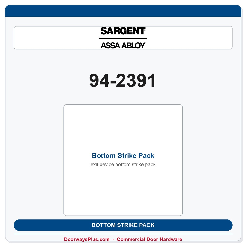 Sargent 94-2391 Bottom Strike Pack