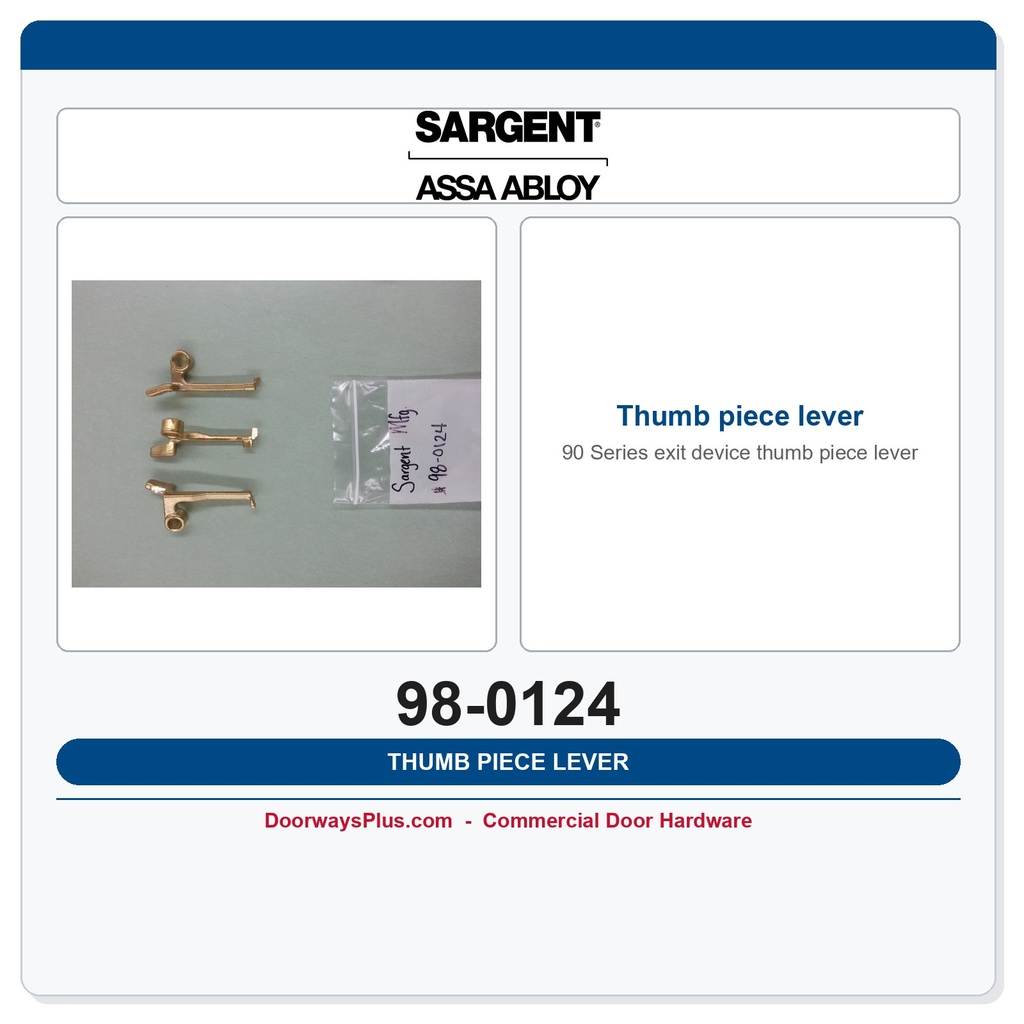 Sargent 98-0124 Thumb piece lever