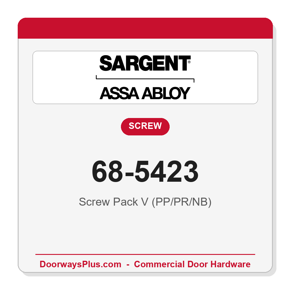 Sargent 68-5423 Screw Pack V (PP/PR/NB)