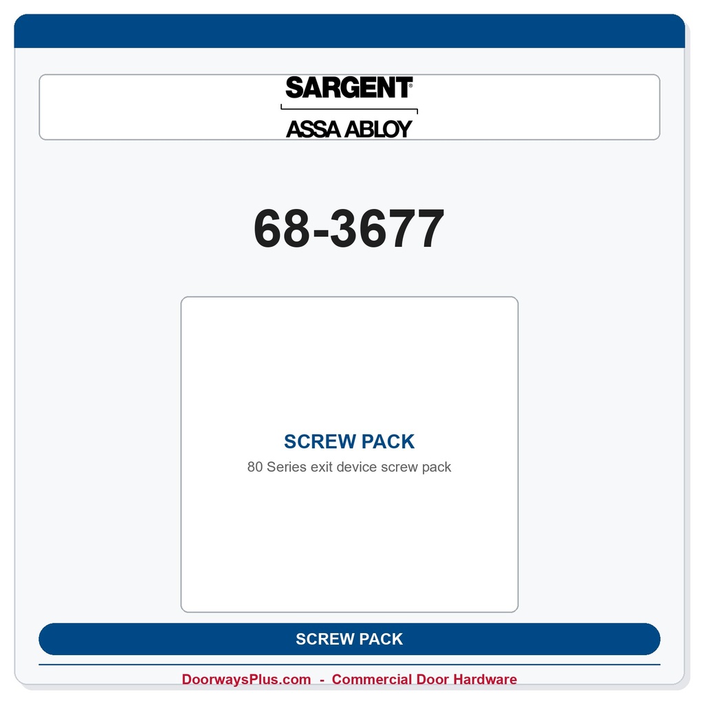 Sargent 68-3677 SCREW PACK