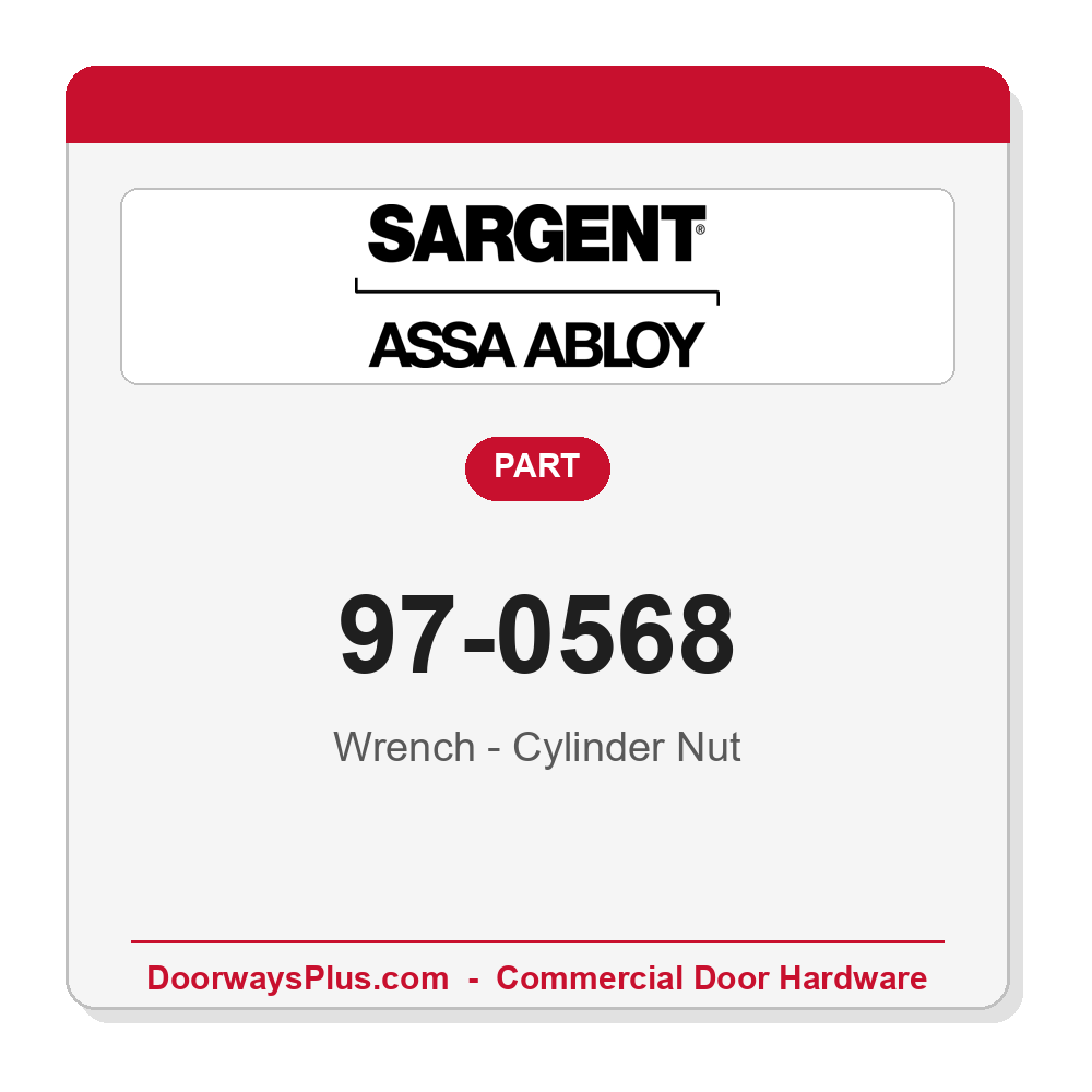 Sargent 97-0568 Wrench - Cylinder Nut
