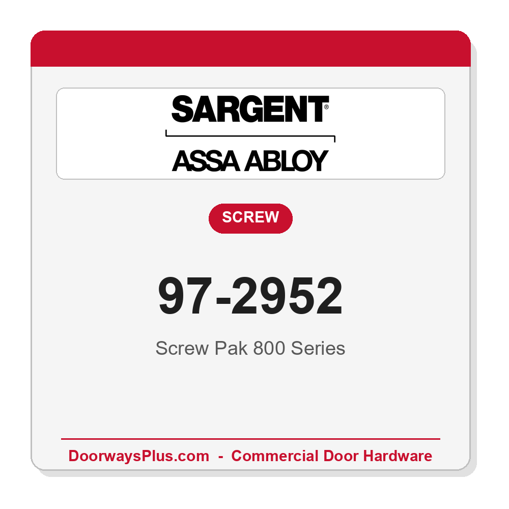 Sargent 97-2952 Screw Pak 800 Series