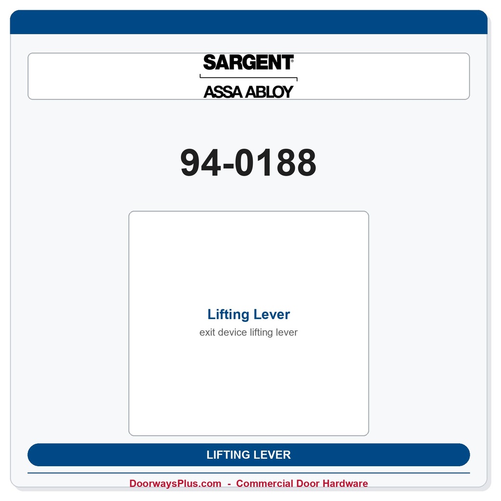 Sargent 94-0188 Lifting Lever