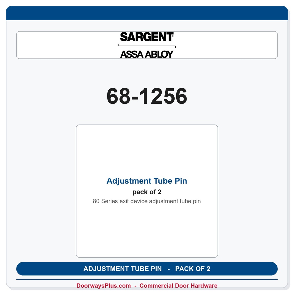 Sargent 68-1256 Adjustment Tube Pin - Pack of 2