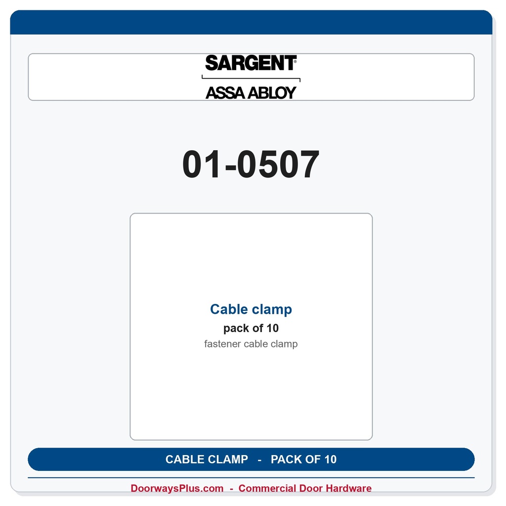 Sargent 01-0507 Cable clamp - Pack of 10