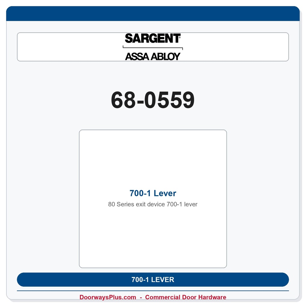Sargent 68-0559 700-1 Lever