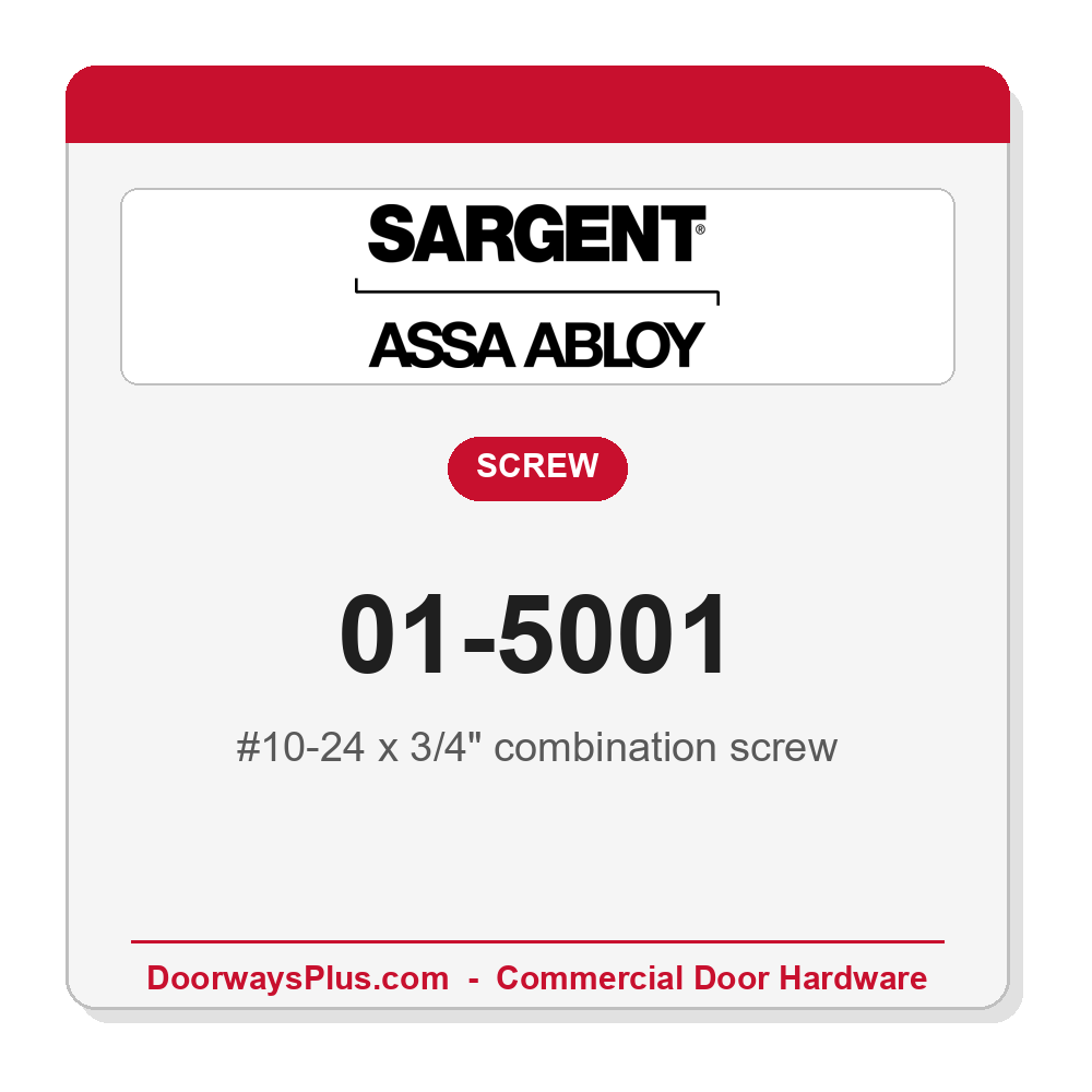 Sargent 01-5001 #10-24 x 3/4" combination screw - Pack of 10