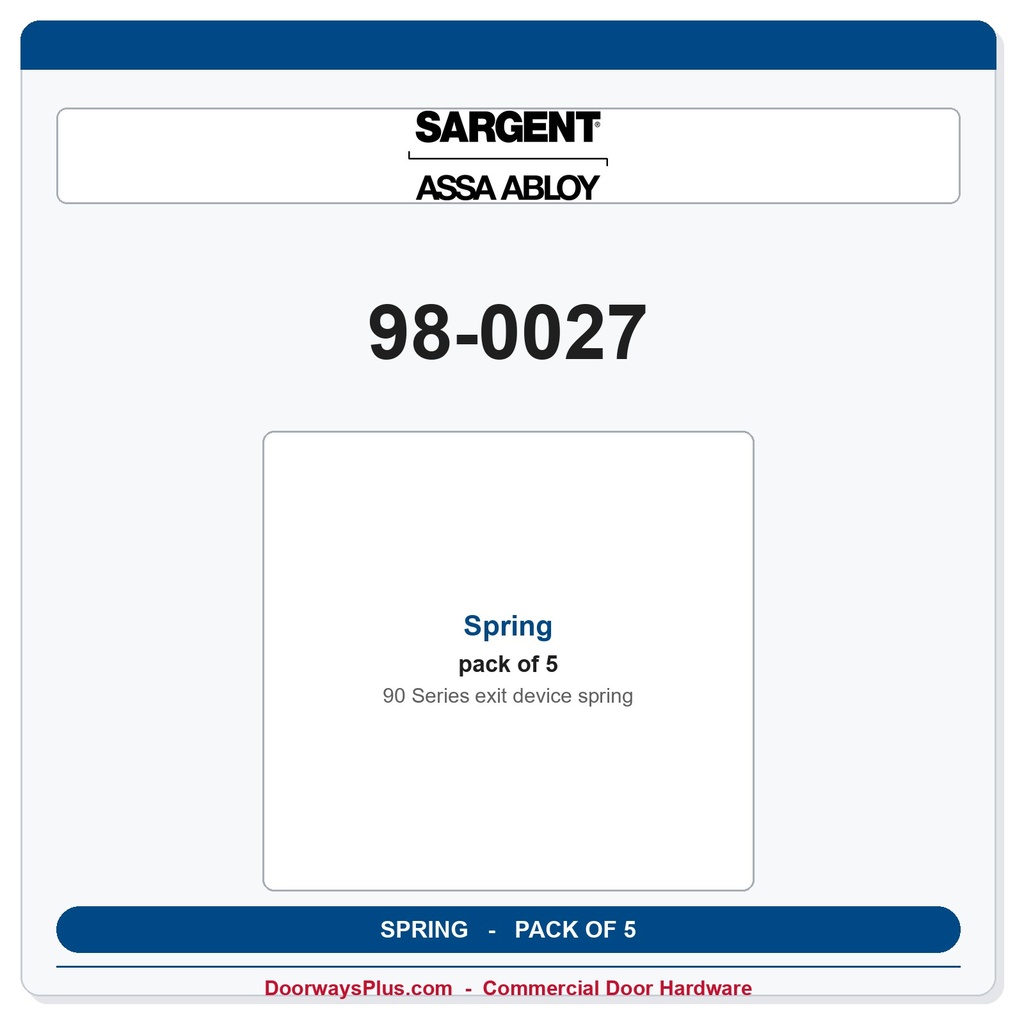 Sargent 98-0027 Spring - Pack of 5