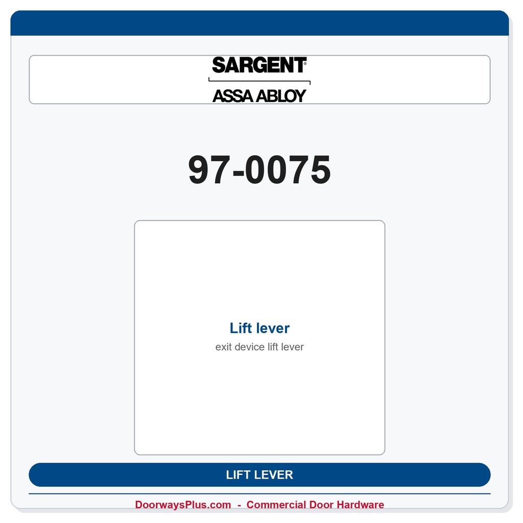 Sargent 97-0075 Lift lever