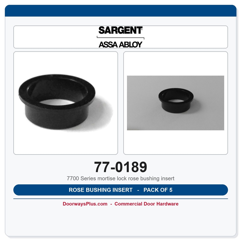Sargent 77-0189 Rose bushing insert - Pack of 5
