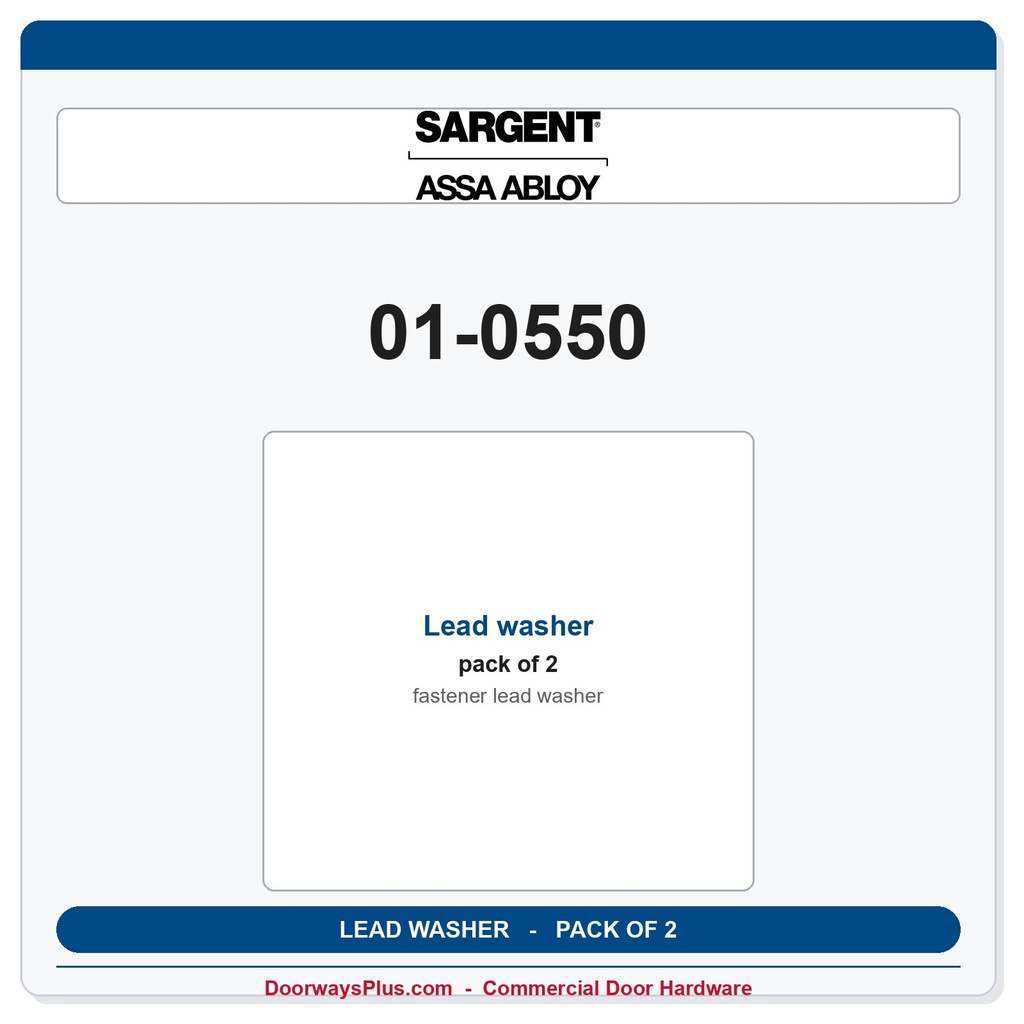 Sargent 01-0550 Lead washer - Pack of 2