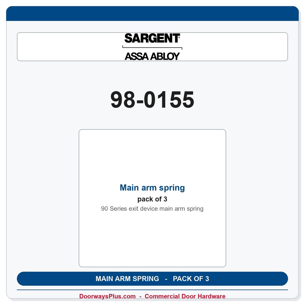 Sargent 98-0155 Main arm spring - Pack of 3