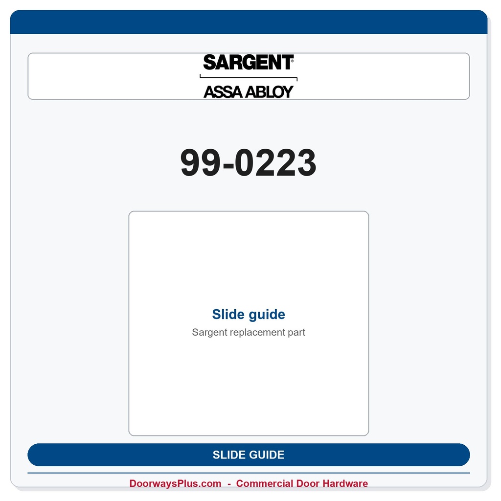 Sargent 99-0223 Slide guide