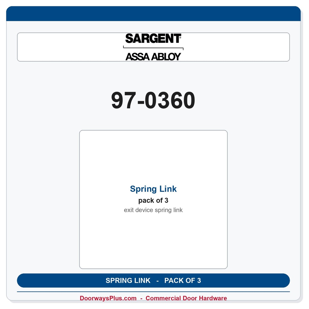 Sargent 97-0360 Spring Link - Pack of 3