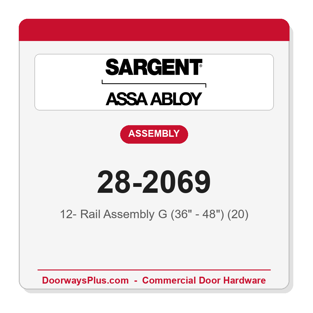 Sargent 28-2069 12- Rail Assembly G (36" - 48") (20)