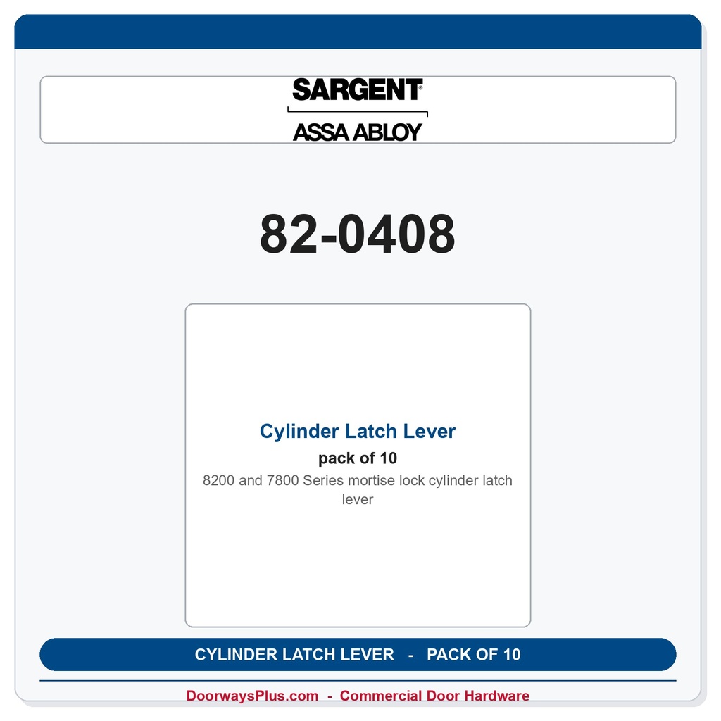 Sargent 82-0408 Cylinder Latch Lever - Pack of 10