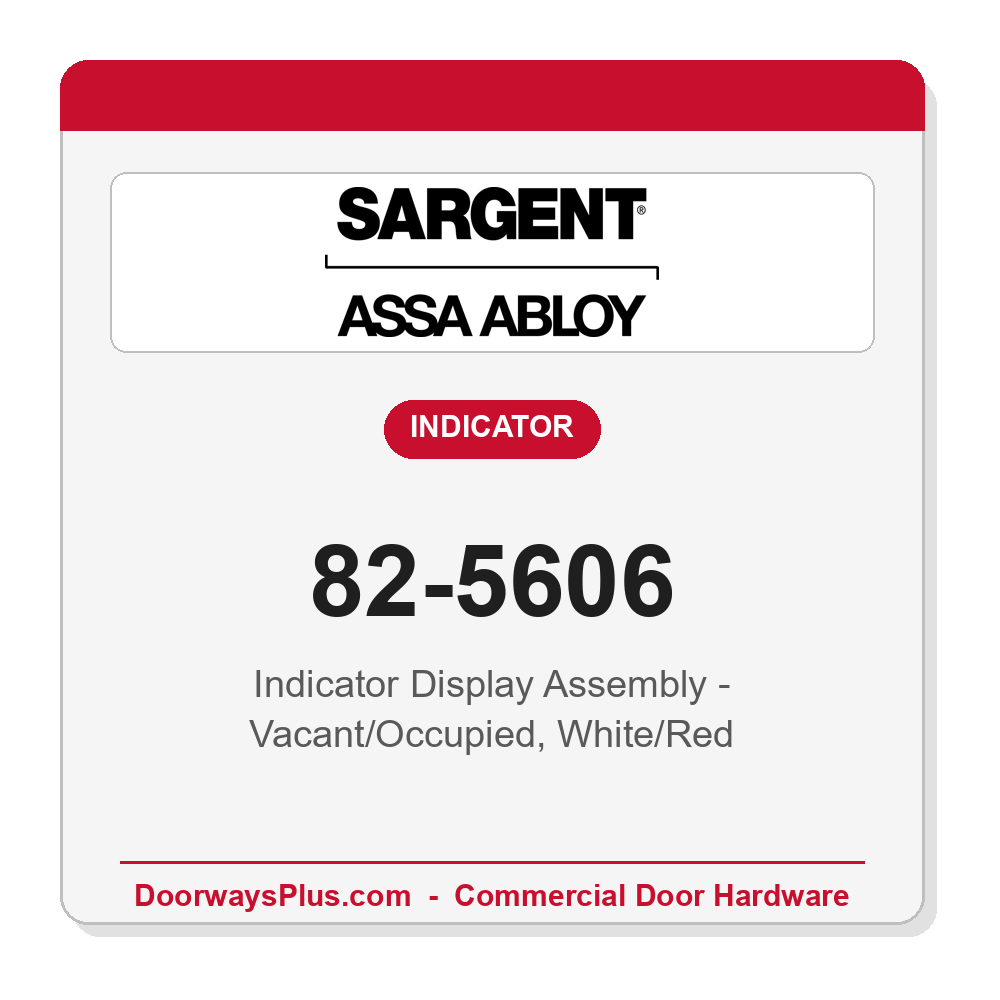 Sargent 82-5606 Indicator Display Assembly - Vacant/Occupied, White/Red