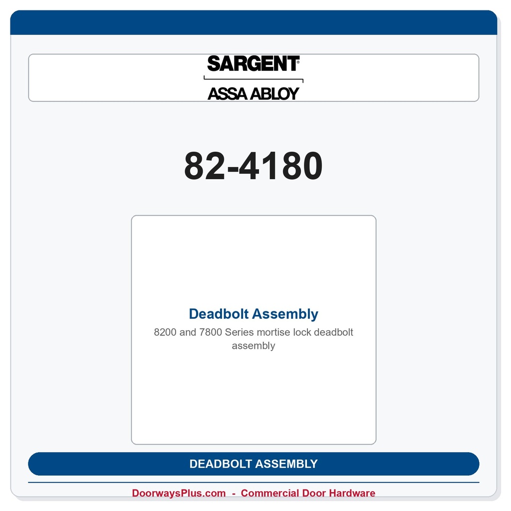 Sargent 82-4180 Deadbolt Assembly