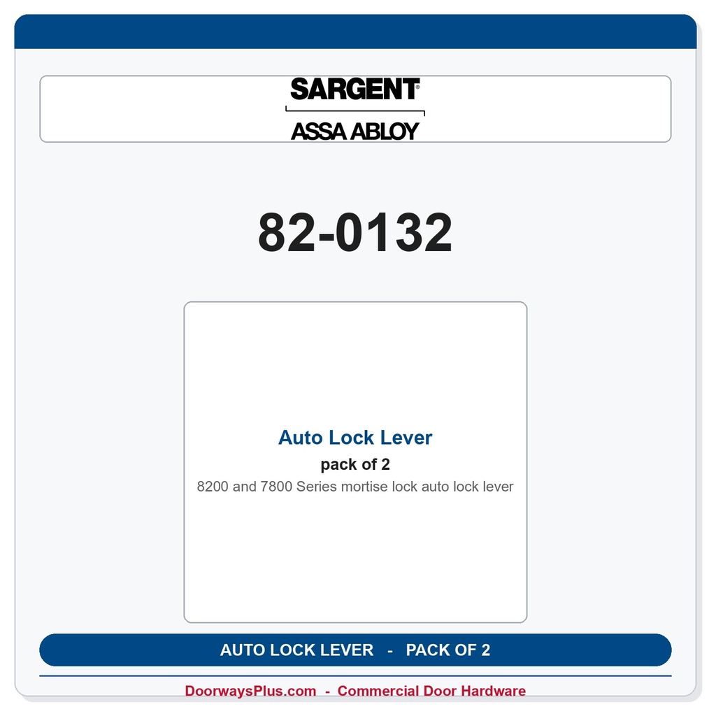 Sargent 82-0132 Auto Lock Lever - Pack of 2