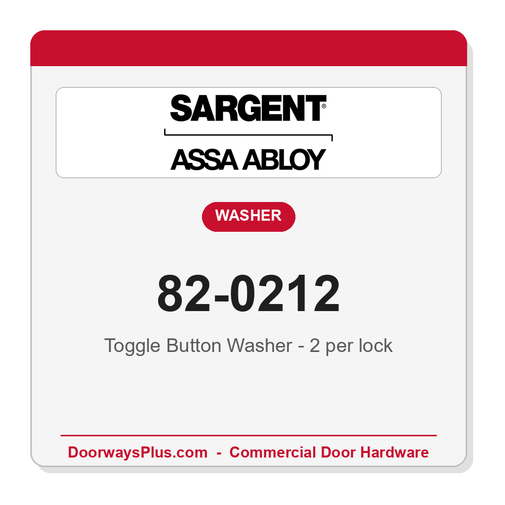 Sargent 82-0212 Toggle Button Washer - 2 per lock - Pack of 10