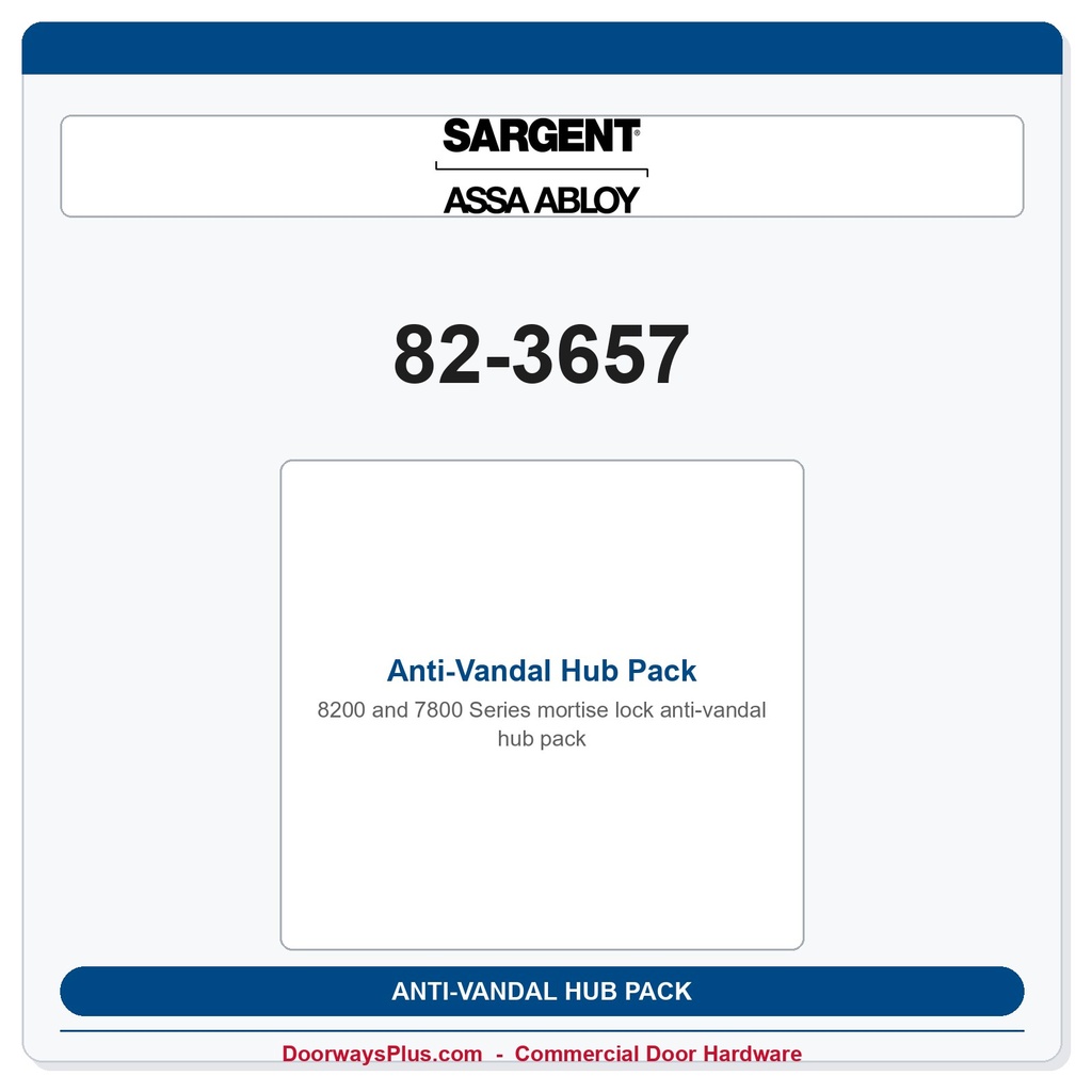 Sargent 82-3657 Anti-Vandal Hub Pack