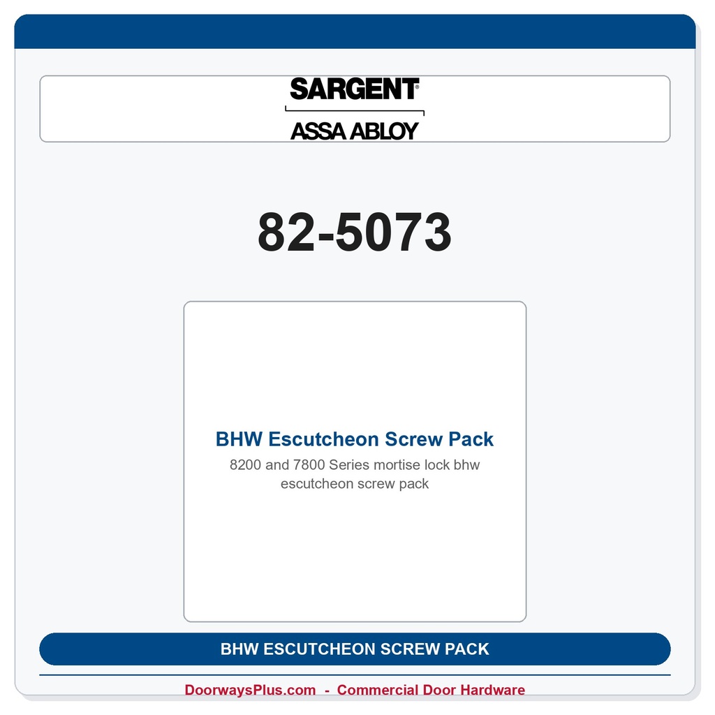 Sargent 82-5073 BHW Escutcheon Screw Pack