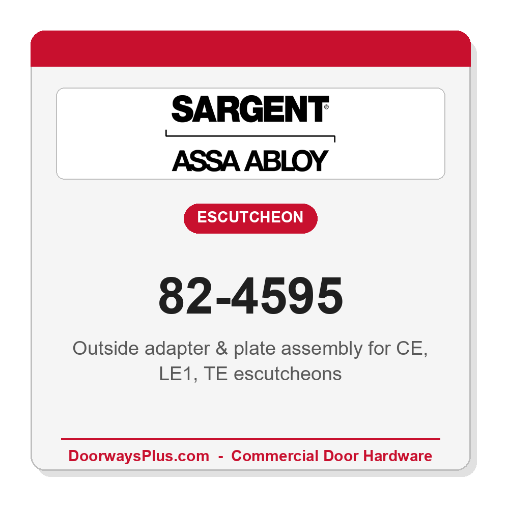 Sargent 82-4595 Outside adapter & plate assembly for CE, LE1, TE escutcheons - Pack of 2