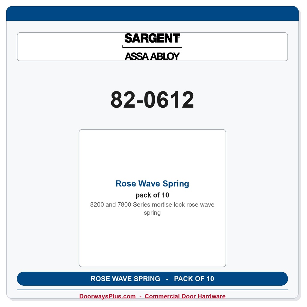 Sargent 82-0612 Rose Wave Spring - Pack of 10