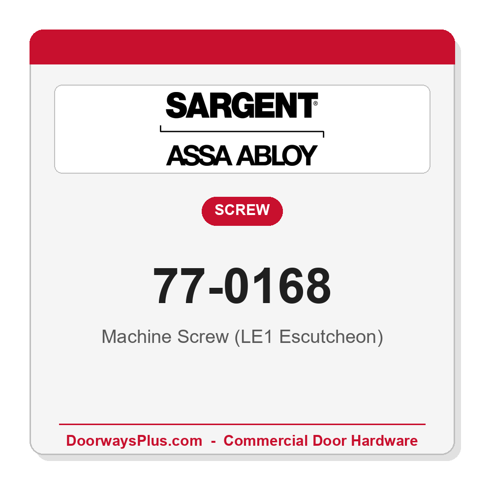 Sargent 77-0168 Machine Screw (LE1 Escutcheon) - Pack of 5