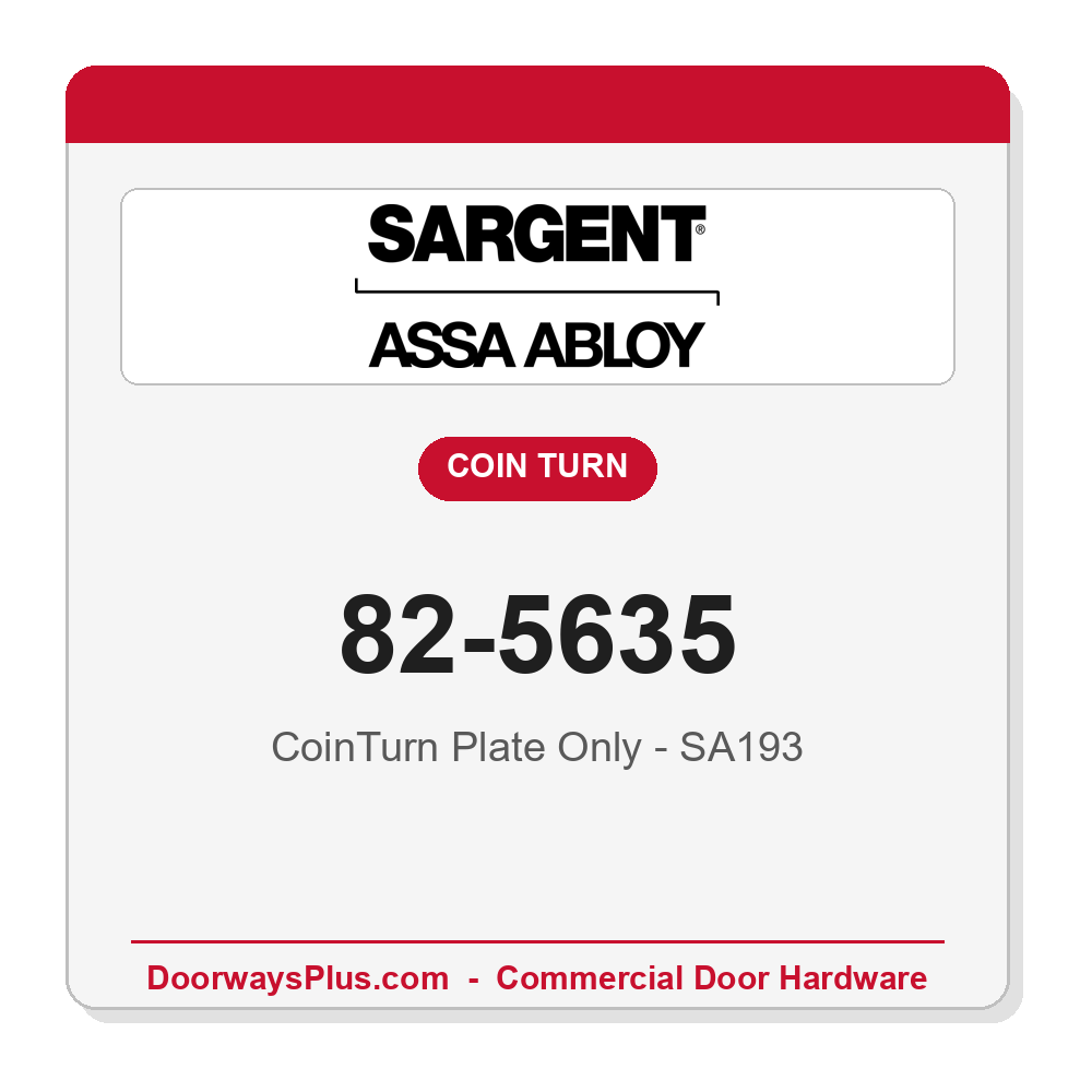 Sargent 82-5635 CoinTurn Plate Only - SA193