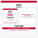 Corbin Russwin 783F208 Outside Spring Housing – CLX3300 Series Cylindrical Lock