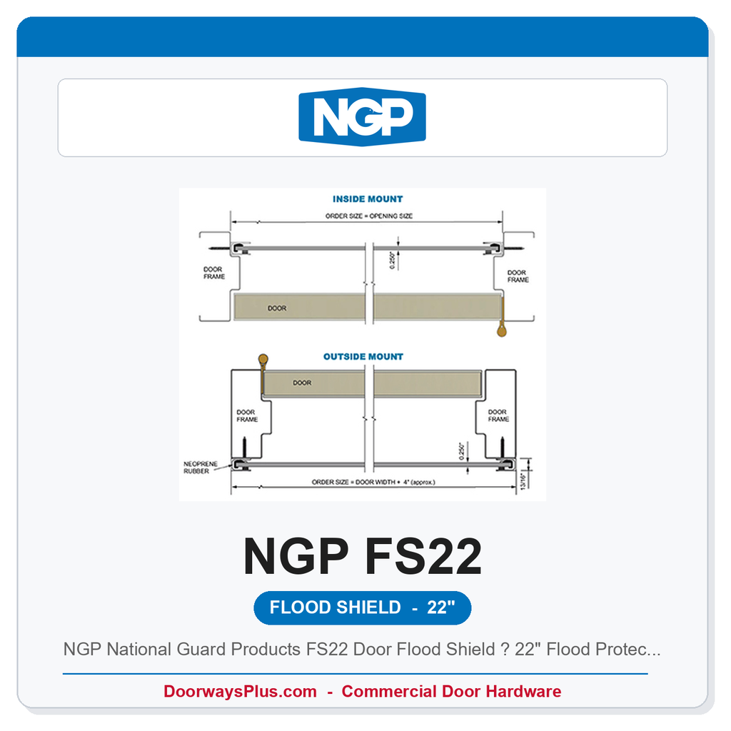 NGP National Guard Products FS22 Door Flood Shield – 22" Flood Protection