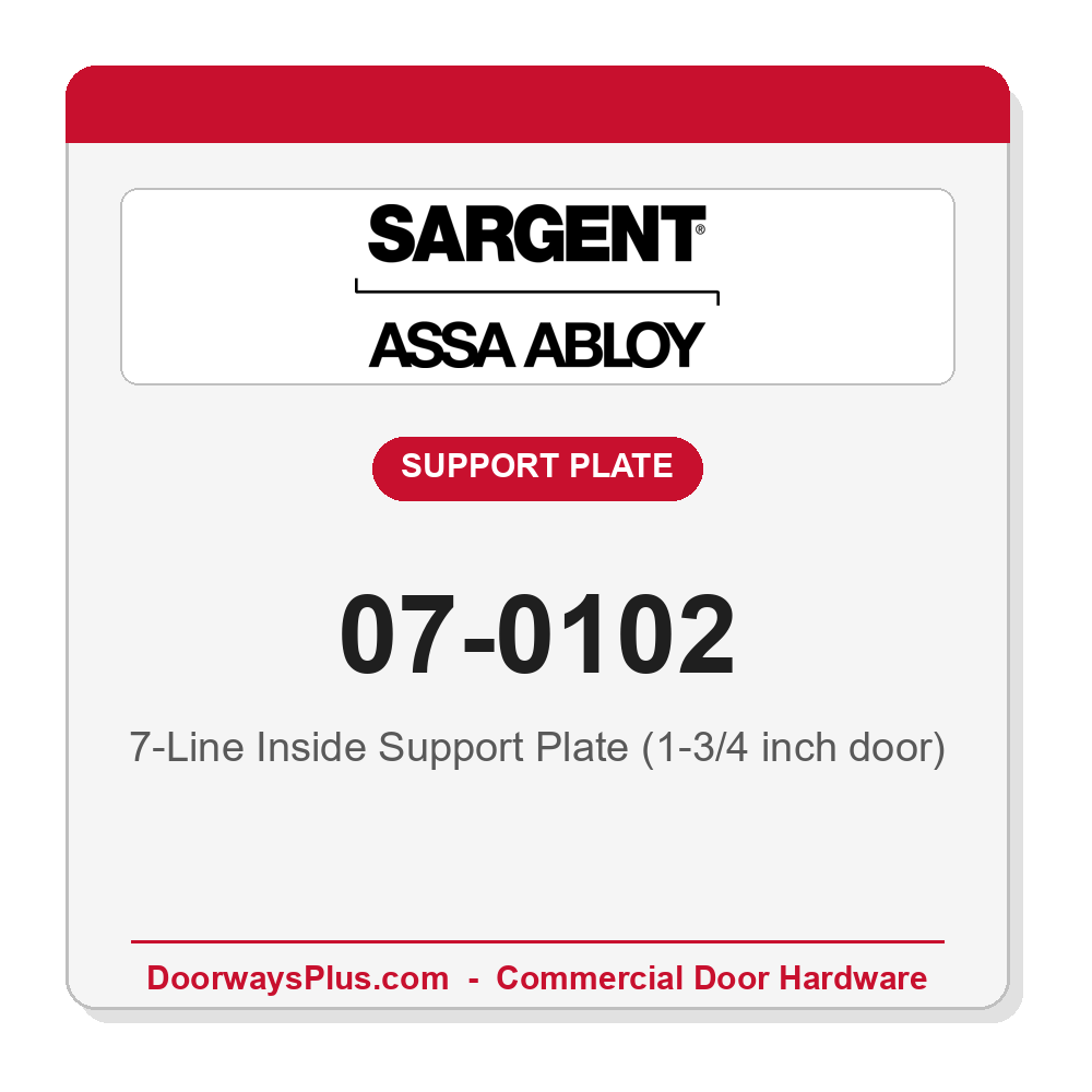 Sargent 07-0102 7-Line Inside Support Plate | 1-3/4" Door