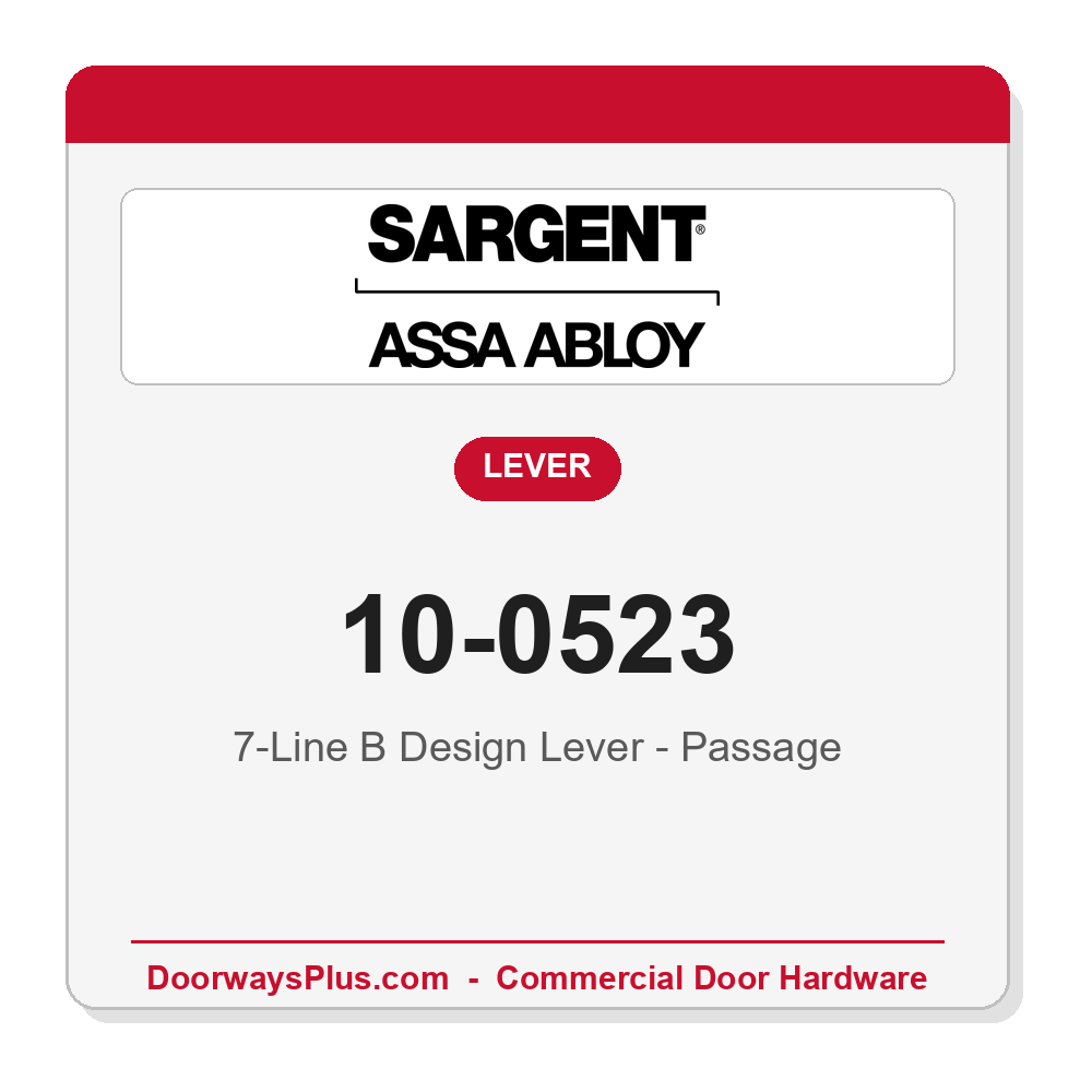 Sargent 10-0523 7-Line B Design Lever - Passage