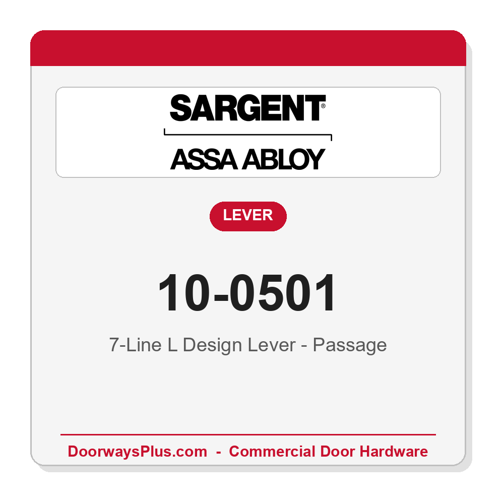 Sargent 10-0501 7-Line L Design Lever - Passage