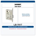 Sargent LB-7817 Mortise Lock Body – Asylum/Institutional ANSI F30 (7800 Series)