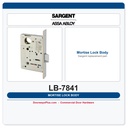 Sargent LB-7841 Mortise Lock Body | 7800 Series Classroom Security Intruder Deadbolt Case