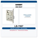 Sargent LB-7867 Mortise Lock Body – Institutional Privacy ANSI F26 | 7800 Series